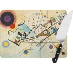 Kandinsky Composition 8 Rectangular Glass Cutting Board - Large - 15.25"x11.25"