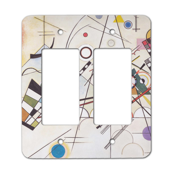 Custom Kandinsky Composition 8 Rocker Style Light Switch Cover - Two Switch