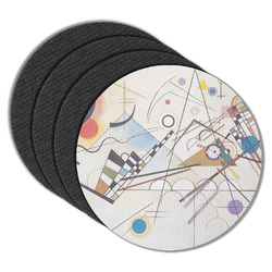 Kandinsky Composition 8 Round Rubber Backed Coasters - Set of 4