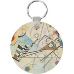 Kandinsky Composition 8 Round Plastic Keychain