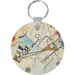 Kandinsky Composition 8 Round Plastic Keychain