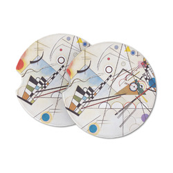 Kandinsky Composition 8 Sandstone Car Coasters - Set of 2