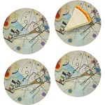 Kandinsky Composition 8 Set of 4 Glass Appetizer / Dessert Plate 8"