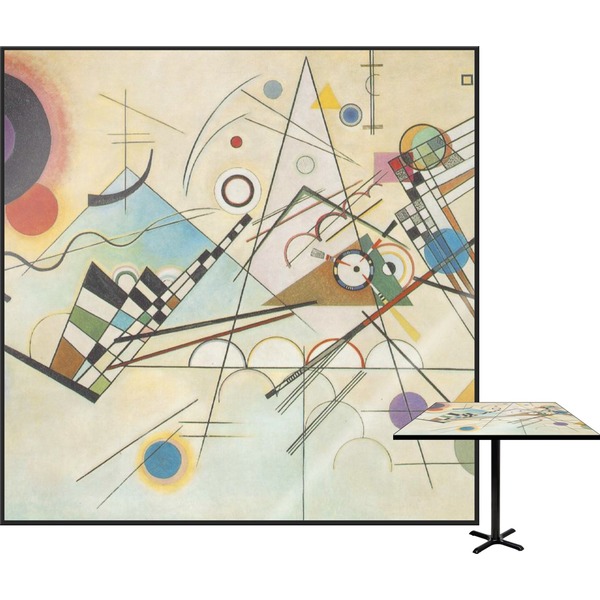 Custom Kandinsky Composition 8 Square Table Top - 24"