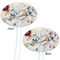 Kandinsky Composition 8 White Plastic 7" Stir Stick - Double Sided - Oval - Front & Back