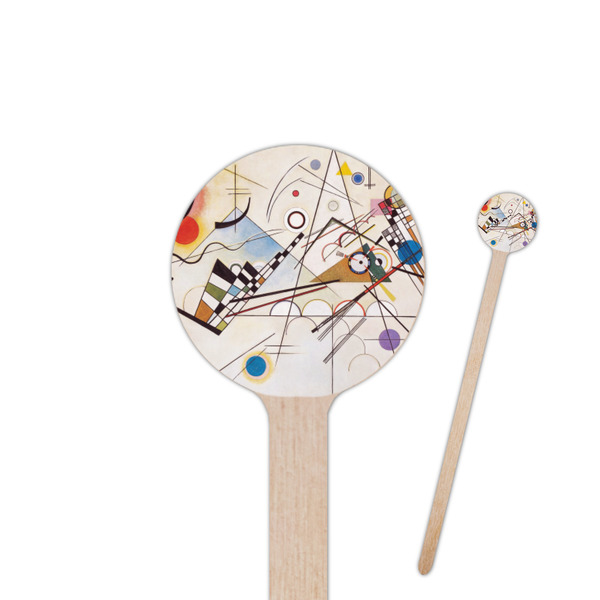 Custom Kandinsky Composition 8 7.5" Round Wooden Stir Sticks - Double Sided