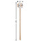 Kandinsky Composition 8 Wooden 7.5" Stir Stick - Round - Dimensions