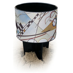 Kandinsky Composition 8 Black Beach Spiker Drink Holder