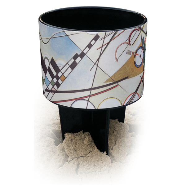 Custom Kandinsky Composition 8 Black Beach Spiker Drink Holder