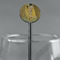 The Kiss (Klimt) - Lovers Black Plastic 5.5" Stir Stick - Round - Main