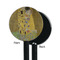 The Kiss (Klimt) - Lovers Black Plastic 5.5" Stir Stick - Single Sided - Round - Front & Back