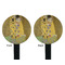 The Kiss (Klimt) - Lovers Black Plastic 7" Stir Stick - Double Sided - Round - Front & Back