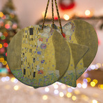 The Kiss (Klimt) - Lovers Ceramic Ornament