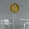 The Kiss (Klimt) - Lovers Clear Plastic 7" Stir Stick - Round - Main