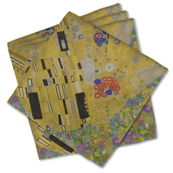 The Kiss (Klimt) - Lovers Cloth Cocktail Napkins - Set of 4