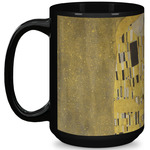 The Kiss (Klimt) - Lovers 15 Oz Coffee Mug - Black