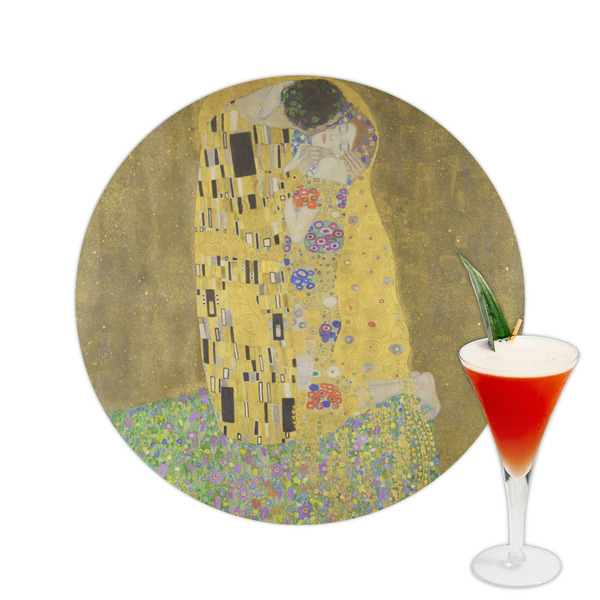 Custom The Kiss (Klimt) - Lovers Printed Drink Topper -  2.5"