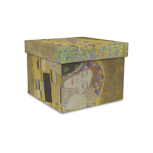 Custom The Kiss (Klimt) - Lovers Gift Box with Lid - Canvas Wrapped - Small