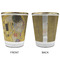 The Kiss (Klimt) - Lovers Glass Shot Glass - with gold rim - APPROVAL