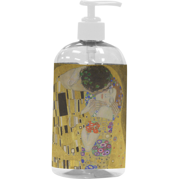 Custom The Kiss (Klimt) - Lovers Plastic Soap / Lotion Dispenser (16 oz - Large - White)