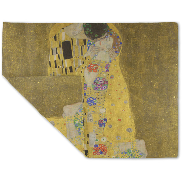 Custom The Kiss (Klimt) - Lovers Double-Sided Linen Placemat - Single