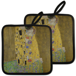 The Kiss (Klimt) - Lovers Pot Holders - Set of 2