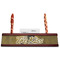 The Kiss (Klimt) - Lovers Red Mahogany Nameplates with Business Card Holder - Straight