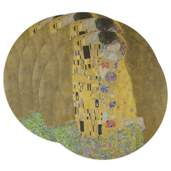 Custom The Kiss (Klimt) - Lovers Round Paper Coasters