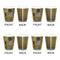 The Kiss (Klimt) - Lovers Shot Glass - White - Set of 4 - APPROVAL