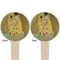 The Kiss (Klimt) - Lovers Wooden 4" Food Pick - Round - Double Sided - Front & Back