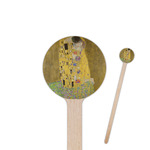 The Kiss (Klimt) - Lovers 7.5" Round Wooden Stir Sticks - Double Sided