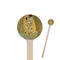 The Kiss (Klimt) - Lovers Wooden 7.5" Stir Stick - Round - Closeup