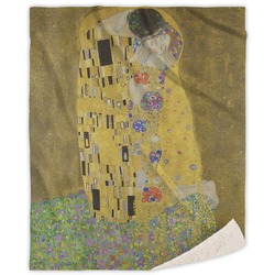 The Kiss (Klimt) - Lovers Sherpa Throw Blanket - 60"x80"
