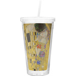 The Kiss (Klimt) - Lovers Double Wall Tumbler with Straw