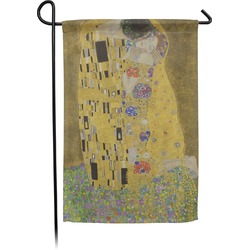 The Kiss (Klimt) - Lovers Small Garden Flag - Double Sided