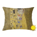 The Kiss (Klimt) - Lovers Outdoor Throw Pillow (Rectangular)