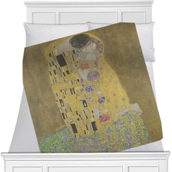 The Kiss (Klimt) - Lovers Minky Blanket - Twin / Full - 80"x60" - Single Sided