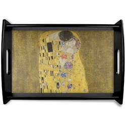 The Kiss (Klimt) - Lovers Black Wooden Tray - Small
