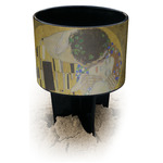 The Kiss (Klimt) - Lovers Black Beach Spiker Drink Holder