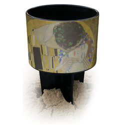 The Kiss (Klimt) - Lovers Black Beach Spiker Drink Holder