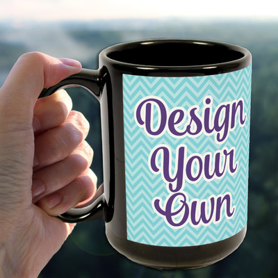 Design Your Own 15 Oz Coffee Mug - Black - YouCustomizeIt