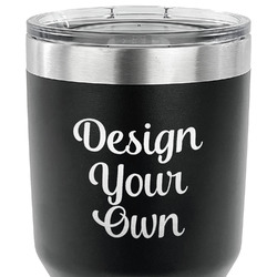 Design Your Own 30 oz Stainless Steel Tumbler - Black - Double-Sided