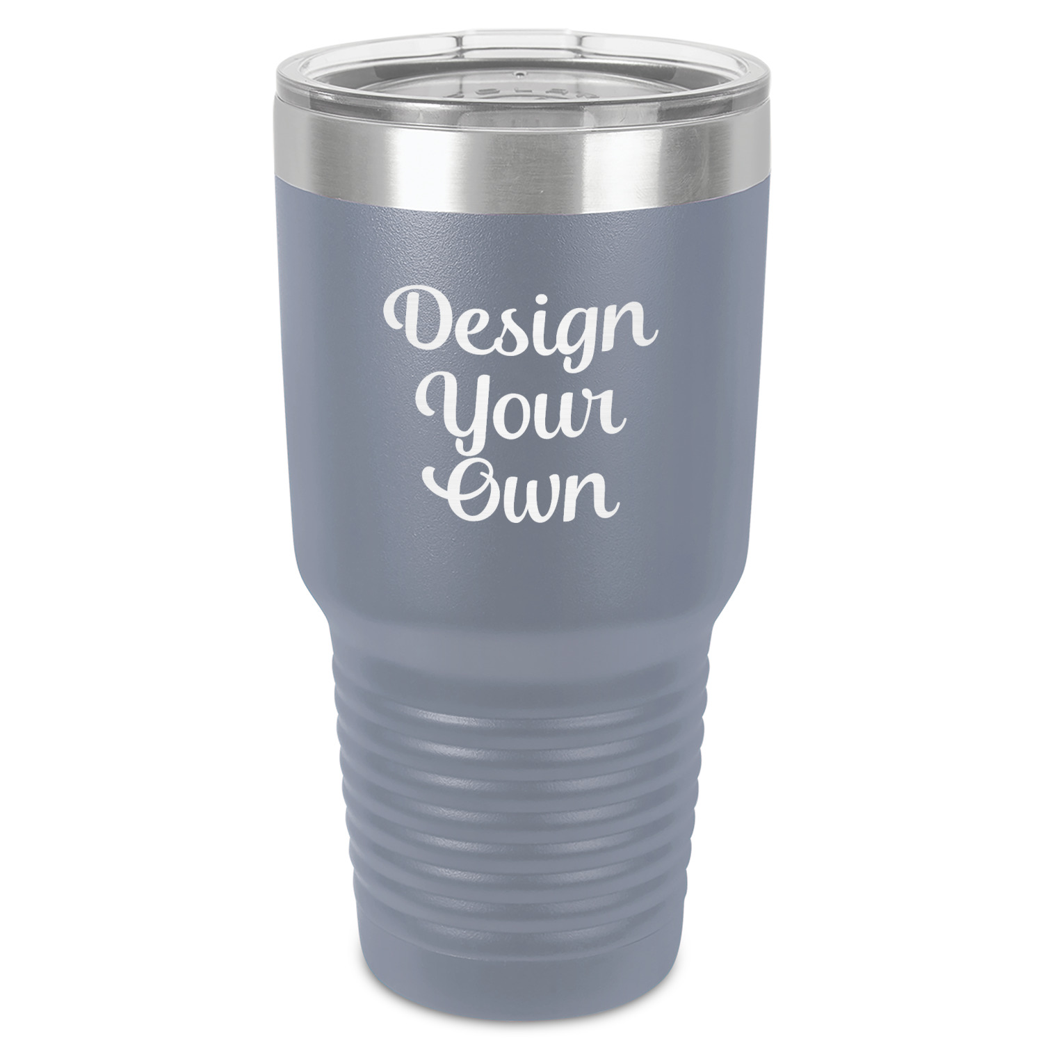 Custom 30 oz Stainless Steel Tumblers - Grey - Single-Sided, Design &  Preview Online