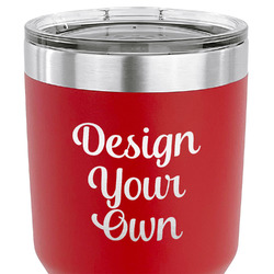Design Your Own 30 oz Stainless Steel Tumbler - Red - Single-Sided