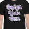 Design Your Own Black Crew T-Shirt on Model - CloseUp