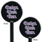 Design Your Own Black Plastic 5.5" Stir Stick - Double Sided - Round - Front & Back