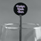 Design Your Own Black Plastic 5.5" Stir Stick - Round - Main