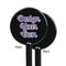 Design Your Own Black Plastic 5.5" Stir Stick - Single Sided - Round - Front & Back