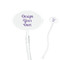 Design Your Own Clear Plastic 7" Stir Stick - Oval - Closeup