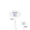 Design Your Own Clear Plastic 7" Stir Stick - Oval - Front & Back